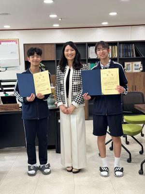 제37회 안산 학생 육상대회 입상자 상장 수여